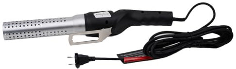 SANTOS Elektrischer Grillanzünder – 2000 W Heißluft Anzünder – Holzkohle & Briketts in 60 Sek. entfachen – 650 °C Heißluft – 5 m Kabel – sicher & chemiefrei