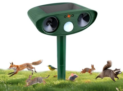 XiXiRan Repellente Gatti Garden, Repellente Topi Impermeabile, Dissuasore Gatti Ultrasuoni, Repellente Solare Topi, Ultrasuoni Repellente Gatti Solare, Respinge Efficacemente Gatti, Topi e Parassiti