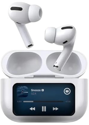 MEIION TouchPods - Kabellose Bluetooth Kopfhörer mit Bildschirm Bluetooth In Ear Kopfhörer mit LED Touchscreen mit Geräuschunterdrückung und Smart Touch