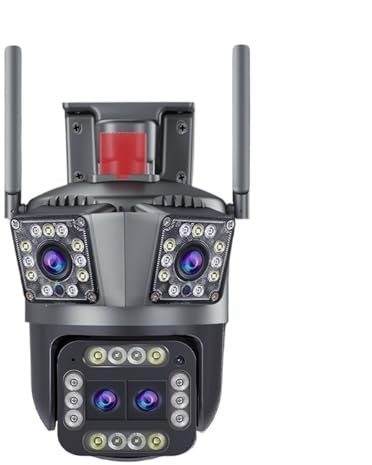 KONGMM Videocamera Sorveglianza, 8K 16MP Outdoor 12X Zoom Cam Thour Lens Tre schermi IP Camera Protezione di Sicurezza Rilevazione del Movimento 4K CCTV Survalance(8K 16MP ADD 32G)