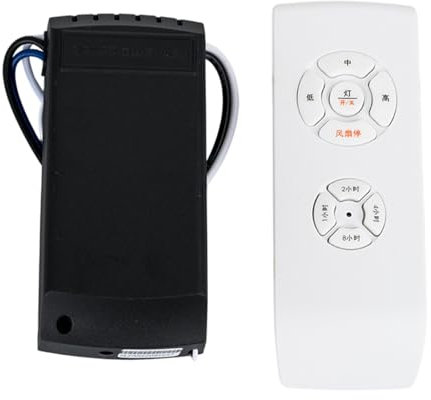 Remoto para Ventilador De Techo Y Luz - Lámpara De Techo Kit De Control Remoto | Controlador De Ventilador De 3 Velocidades con Velocidad De Viento Ajustable, Temporizador Y Control De Luz |