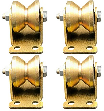 V-Nut-Rad, 4-teilige V-Nut-Lenkrolle – Tragkraft 6613 lbs, Stahlschienenrad for Schiebetüren/Kräne/Industrieanlagen(2in)