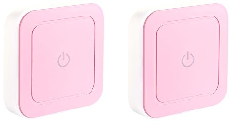 ACAREY Nachtlicht Steckdose Touch Dimmbar, 3 Farben Tragbar LED Steckdosenlicht Kinder, 2700K - 6500K WarmWeiß Tischlampe Nachtlicht, Lampe Steckdose für Schlafzimmer Wohnzimmer (Rosa,2 Stück)
