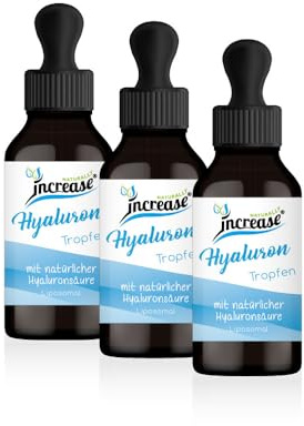 Nimm 3, zahl 2 Aktion Liposomale Hyaluron Tropfen hochdosiert - (180.000mg in 3 Flaschen) 2000mg Hyaluron pro Tagesdosis - MCT Öl -Hohe Bioverfügbarkeit