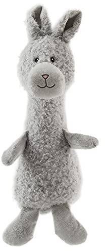 Charming Pet Scruffles Hundespielzeug Bunny quietschendes Plüsch, groß – weiches Kuscheltier – robust und langlebig, Quietschspielzeug für Hunde, Grau
