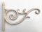 Spring life Cast Iron Ornate Hanging Flower Basket Bracket Hook in 3 Colours(24cm) (Antique White)