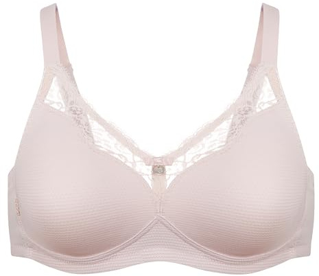 Susa BH Damen ohne Bügel Capri, Damen-BHS mit gemoldeten Cups & transparentem Spitzenstoff, Wunderbares Hautgefühl