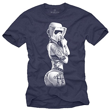Stormtrooper Tattoo T-Shirt - Maglietta Uomo - Regali per Lui Blu M