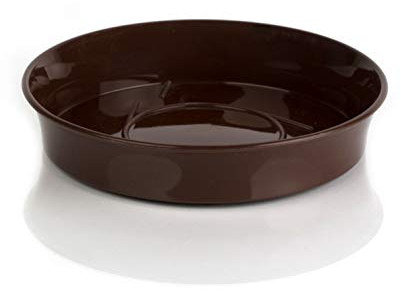 Kimmel Salvamanteles para macetas, 6 cm de diámetro, irrompible, apilable, Reutilizable, marrón, pequeño