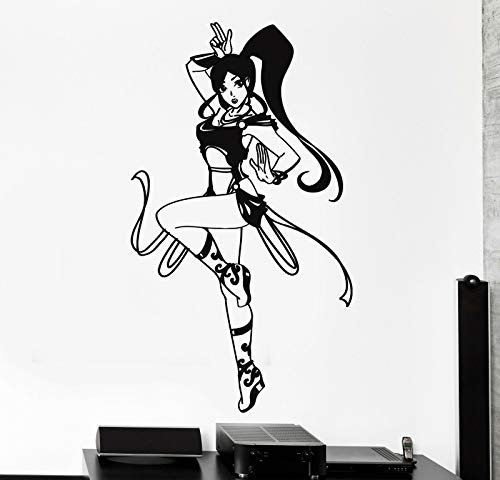myrockshirt Wandtattoo Aufkleber Cartoon Anime-Mädchen Manga Decor Teen Raum- für alle glatten Flächen UV&Waschanlagenfest