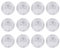 33cm Plastic Christmas Charger Plates (Silver - Blast, 12)
