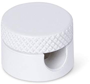 3x Stück | Aufputz-Kabelhalter aus Messing (WEISS beschichtet) | Kabelaufhängung für Textilkabel