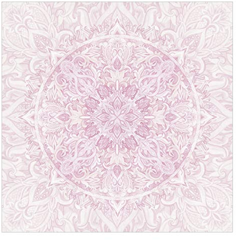 Tapete selbstklebend - Mandala Aquarell Ornament rosa - Quadrat 192 x 192cm