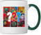 Spreadshirt Die Drei Fragezeichen Covermotive Tasse Zweifarbig, One size, Weiß/Dunkelgrün