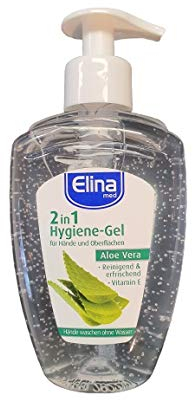 Elina 2 in 1 Hand Hygiene-Gel Hände und Oberflächen mit Aloe Vera 300ml Spender