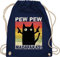 Turnbeutel Rucksack - Sprüche Statement - Pew Pew Madafakas - Unisize - Navy Blau - mit aufschrift cat beutel statements cats stoffbeutel sprüchen￼ katze beuteltasche katzen backpack katzen-