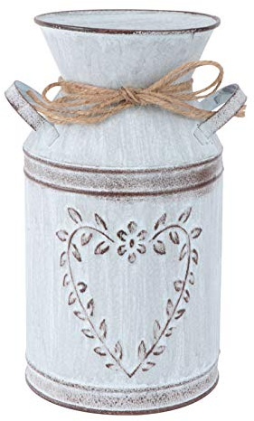 1 Pc Composizione Floreale a Forma Di Cuore Vaso Di Metallo Vintage Brocca Di Latte D'epoca Vaso in Metallo Invecchiato Brocca D'epoca Depoca Ferro Da Stiro Domestico Vaso Di Fiori
