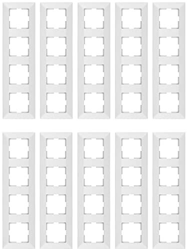 Voxura Concept Abdeckrahmen 4-fach 10er Set 50 x 50 mm weiß