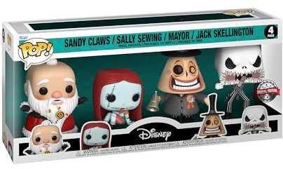 Funko Pop! Disney: the Nightmare Before Christmas - Sandy Claws - 4PK - Collectable Vinyl Figure - Gift Idea - Official Merchandise - Toys for Kids & Adults - Movies Fans