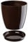 Plant Pot Flower 20 Colours 9 sizes Gloss Plastic Plant Pots Planter Saucer Tray Deco (28 cm/ 11 inch, Brown)