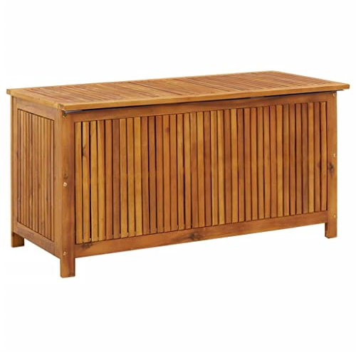vidaXL Akazienholz Massiv Garten Aufbewahrungsbox Kissenbox Auflagenbox Gartentruhe Kissentruhe Gartenbox Gartenmöbel Truhe Box Kiste 113x50x58cm