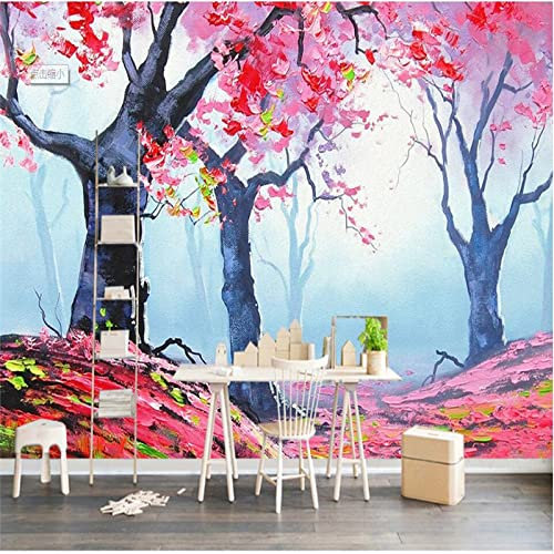 SHINERING Peinture à l'huile rétro mur de fond européen personnalisé grande fresque papier peint en soie Papel De Parede Para Quarto 150 cm (L) × 105 cm (H)
