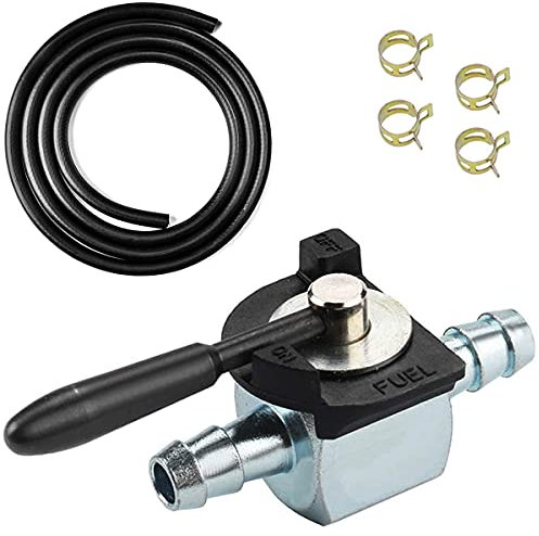 ZAMDOE 07-403 Kraftstoffabsperrventil Schwerlast Im Einklang 180 Grad Kugelhahn für Gas Diesel Benzin für Scagg 48568 für Oregon 07-403, für 1/4 Kraftstoffleitung