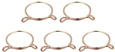 sourcing map Fuel Line Hose Clips, 5pcs 50mm ID Fit 51.5-52mm OD Hose 65Mn Steel Water Pipe Air Tubing Spring Hose Clamps for Motorcycle Scooter