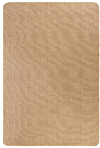 vidaXL Teppich Jute mit Latex-Rückseite Antistatisch rutschfest Wohnzimmerteppich Juteteppich Webteppich Bodenmatte Flur Schlafzimmer 200x300cm