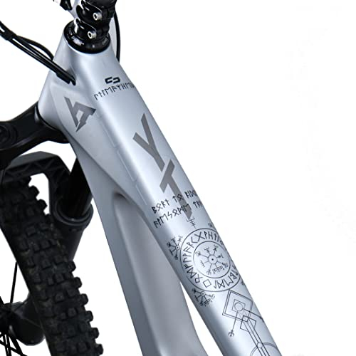 unleazhed Bike Protection BP01 L Frame Edition Runes of Shred Black MATT |Rahmenschutzfolie für Mountainbikes | Made in Germany |19 -teiliges Rahmenschutz-Set