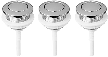 3 Stück WC-Spülknopf, 38 mm Badezimmer Toilette Druckknopf, Einzelne Spültaste Toilette Wassertank Knopf für die Reparatur des Badezimmer-WC-Tanks, Toilet Flush Mechanism