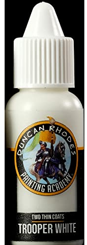Duncan Rhodes Painting Academy Two Thin Coats Hobby Paints 15ml (Trooper White)