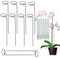 10 Stück Orchideenstab, ASSUGO 40cm Pflanzenstütze, Staudenhalter Stahl Garden Single Stem Stützring Für Orchideen, Amaryllis, Pfingstrosen, Paprika, Lilie Usw