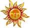 BVLFOOK Metall-Sonne, Outdoor-Wandkunst, Dekoration, groß, 48 cm, zum Aufhängen für drinnen und draußen, Terrasse, Gartenzaun, Deck, Hof, Pool, Wandskulptur, bunt, einzigartig