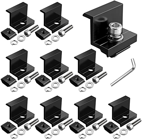 GETLITOOL Solarmodul Halterung 35mm Endklemme Kit, 10x Solarpanel Z Halterung Randklemme für Photovoltaik Montageschiene Befestigung Photovoltaik Solarpanelen für Gerahmte Solarmodul(35mm)