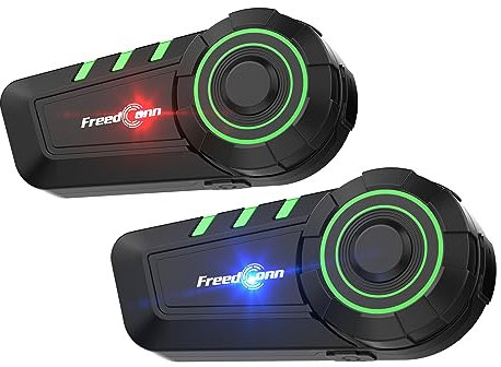 FreedConn KY Motorcycle Helmet Bluetooth Headset Earbuds Headphones Speakers Motorcycle Communication Systems Voice Music Control IP65 Waterproof Motorbike Helmet Accessories 2Pack