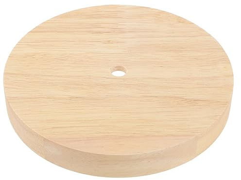 Angoily Base De Lampe De Table En Bois Base D'affichage De Lampe Ronde Socle De Lampe À LED Inachevé Boule De Cristal Sphère Base D'éclairage Pour Accessoires D'éclairage De Bureau À