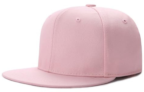Casquette snapback personnalisée pour hommes concevez votre propre logo et texte brodé visière plate visière classique réglable, rose, M-3XL