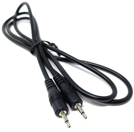 DRUT 1m 2.5mm Male to 2.5mm Male Mono Jack Plug to Plug Lead Audio Coax | Cable 3.3ft