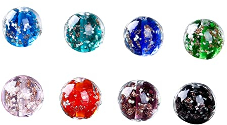EXCEART 20st Liefert Verschiedene Glasperlen Lampwork Blumenperlen Glasperlen Lampen Spacer Charms Gemischtes Glas Abstandsperlen-anhänger Lampwork Glasperlen Leuchtend Kleine Glasperlen