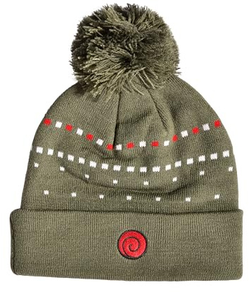 Elbenwald Naruto Strickmütze mit Bommel - Kuschelige Bommelmütze in Einheitsgröße mit Anime Design für Herren Damen Unisex Mehrfarbig
