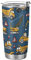 Anticsao Funny Construction Vehicles Tumbler with Lid and Straw, Insulated Stainless Steel Tumbler Cup, Double Walled Travel Coffee Mug Thermal Vacuum Cups for Hot & Cold Drinks 20oz
