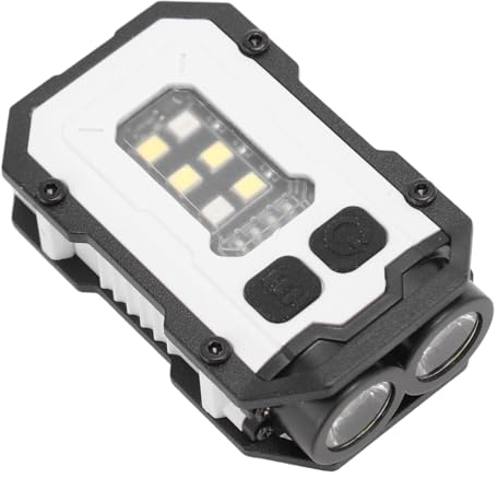 Fafeicy EDC-Taschenlampe, Tragbare Mini-Taschenlampe, Dual-LED mit Augenlinse, COB-Seitenlicht, Magnetfuß, IPX4, Wasserdichtes Gehäuse aus Aluminiumlegierung, EDC, Gerolltes Segeltuch