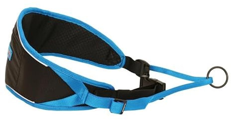 Inlandsis Canicross-Gürtel für Erwachsene, Schwarz/Blau, Medium, Canicross/Canirando, Hund