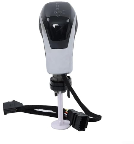 für Auto Schaltknauf mit LED Licht Kompatibel mit Golf 6 7 Schaltknauf Zubehör Schaltknauf Schalthebel Zubehör Schalthebelzubehör (Silber Rotes Licht)