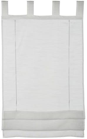 Raffrollo Voile Schlaufen weiß 80 x 140