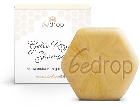 bedrop 3x Festes Shampoo mit Gelée Royale, Manuka Honig & Propolis für brüchiges, sanftes & gesundes Haar, feste Haarseife - 65g - 3er Set zum Sparpreis