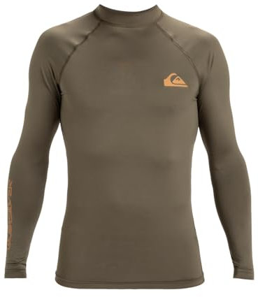Quiksilver Long Sleeve UPF 50 Surf T-Shirt EVERYDAY UPF50 LS Men Brown XXL