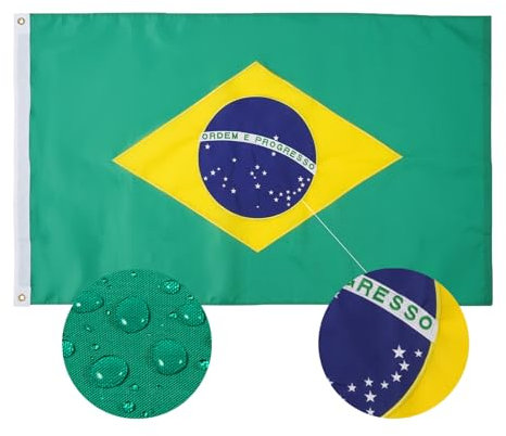 ROTERDON Brasilien-Flagge, 90 x 152 cm