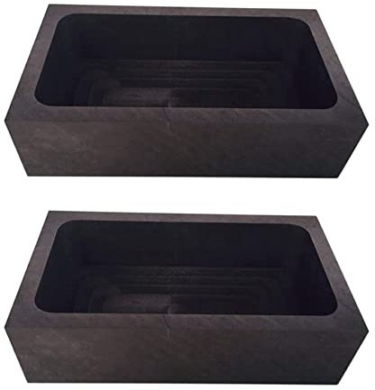 SRMAN 2X Graphit Barren Form, Schmelz Guss Form für Gold Silber Metall und Legierungs Metalle (160X80X40mm-9.5Kg Gold)